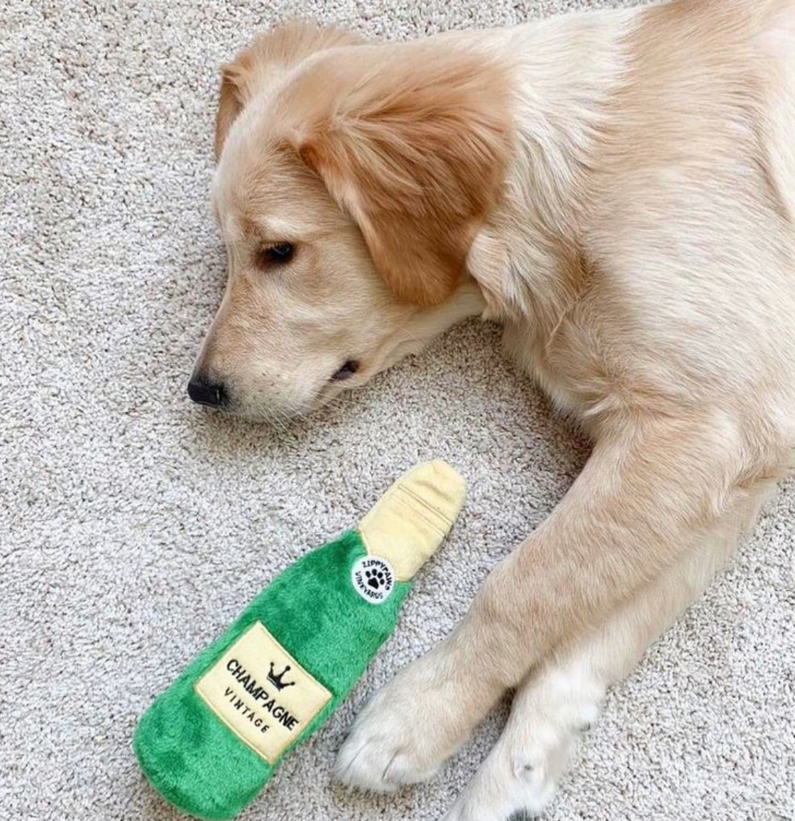 ZippyPaws - Wholesale Pet Plush Toy - Dog - Happy Hour Crusherz - Champagne - Dog Toy4