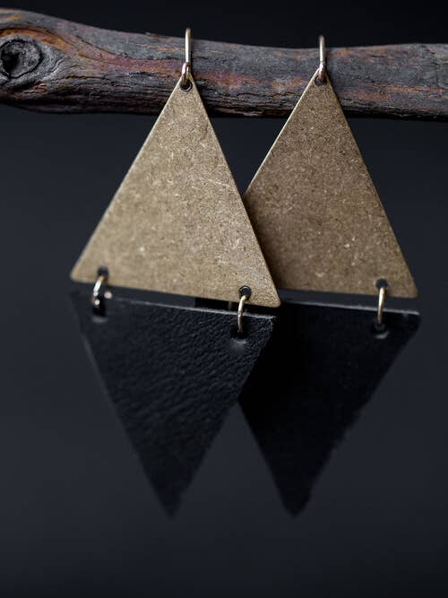 Alba Leather Earrings for wholesale by Desert Moon Design