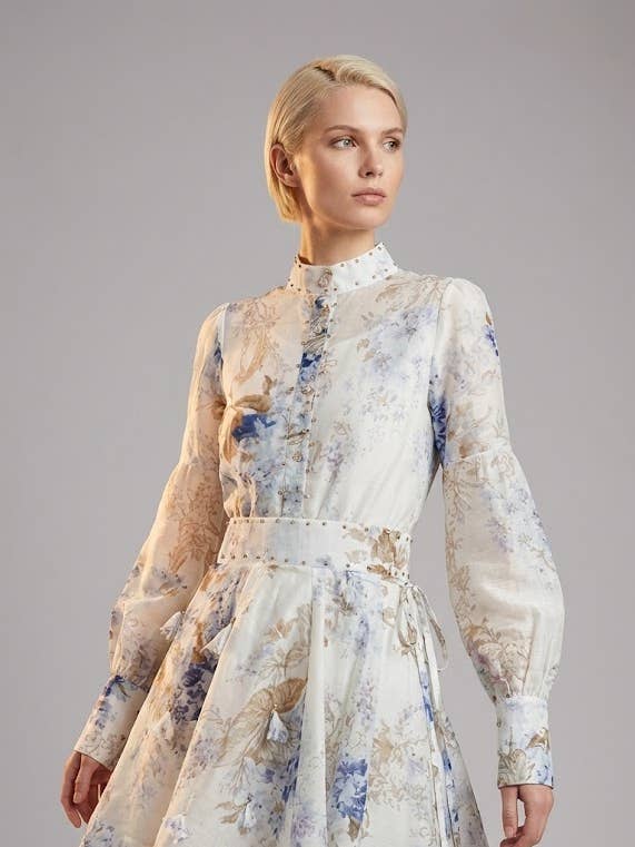 Blumige Bluse und Minirock-Set für den Großhandel von ELPPIS US