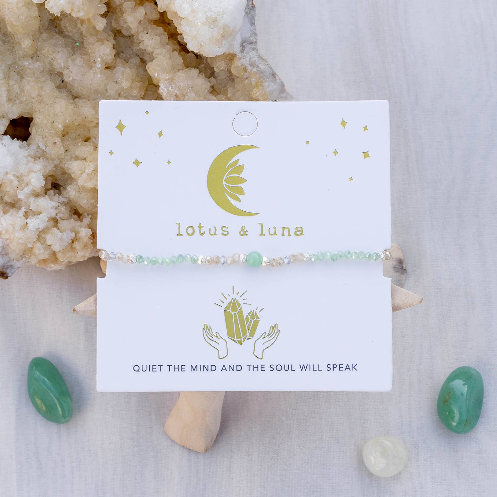 Lotus and Luna - Vendita all'ingrosso Bracciale con perline - Braccialetto della dea «Calma la mente e l'anima parlerà»