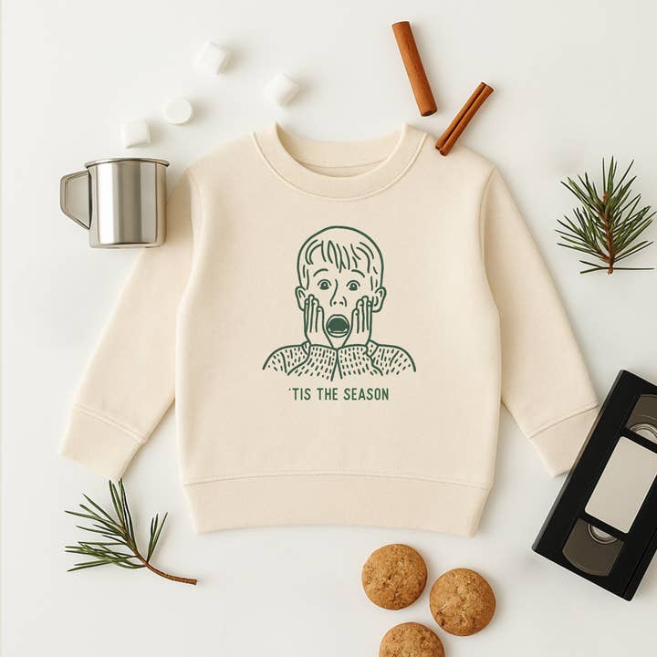 'Tis The Season, Kevin Sweatshirt - Christmas Kids Shirt for wholesale by The Wishing Elephant