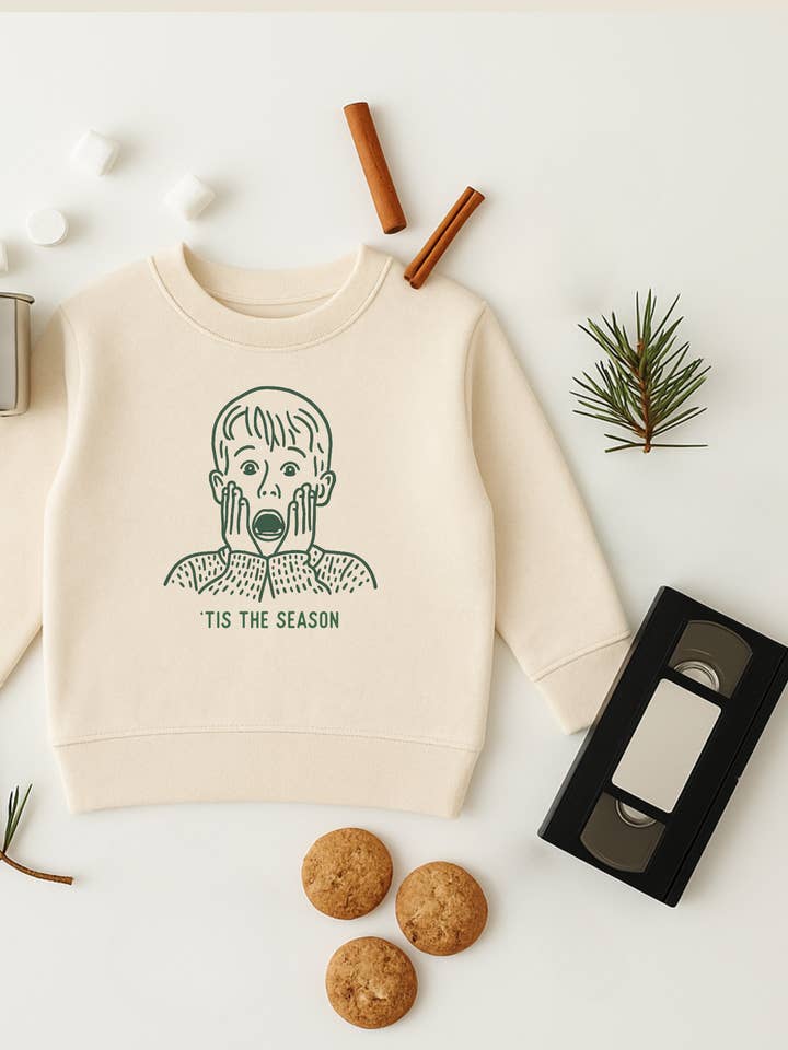 'Tis The Season, Kevin Sweatshirt - Christmas Kids Shirt for wholesale by The Wishing Elephant