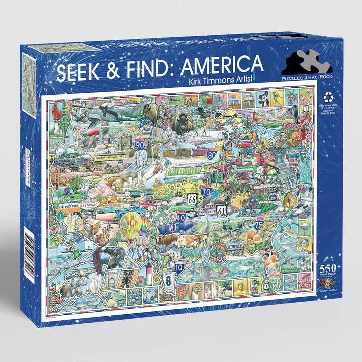 Seek & Find America 550 Piece Jigsaw Puzzle for wholesale by Puzzles That Rock