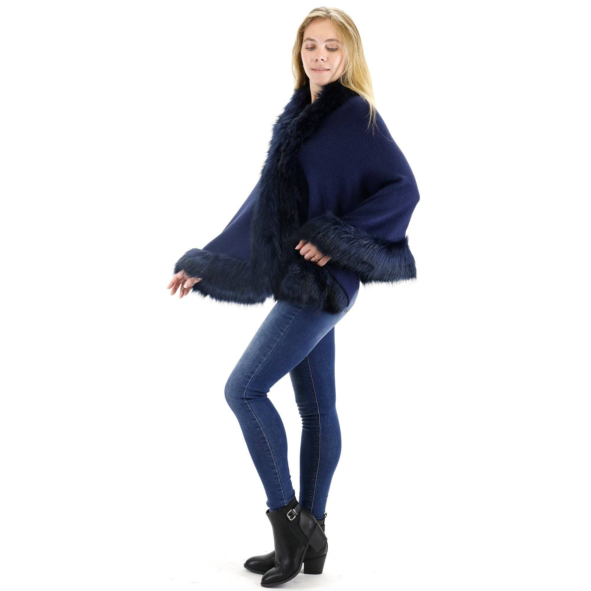 TAPA fashion - Vente Manteau en fourrure/fausse fourrure – femme - Châle en Fourrure Courte SH923. (2PC)21