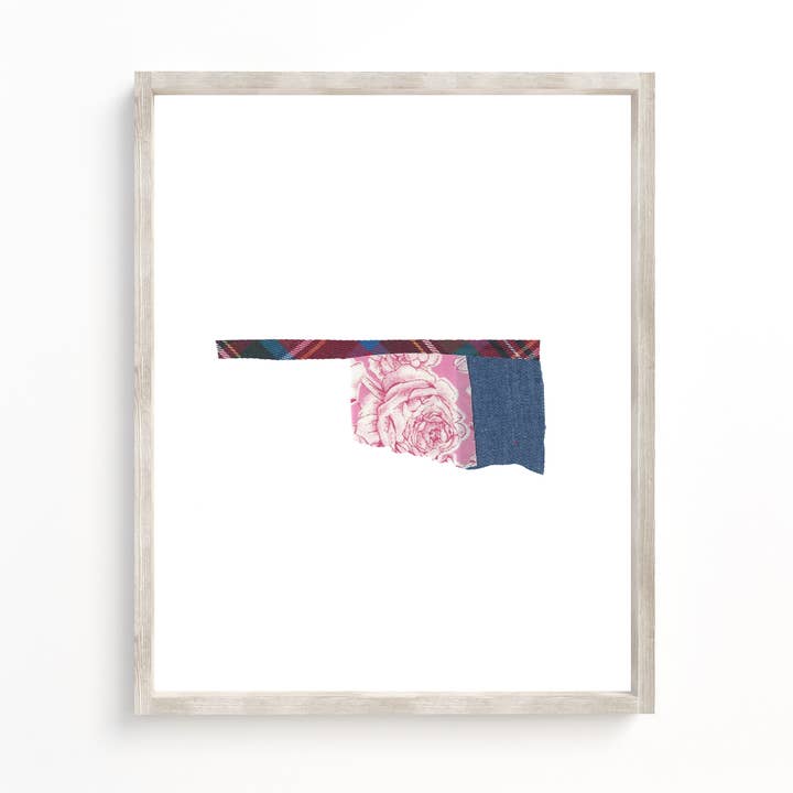 Oklahoma State Print (8X10) (11X14) for wholesale by love, Holston