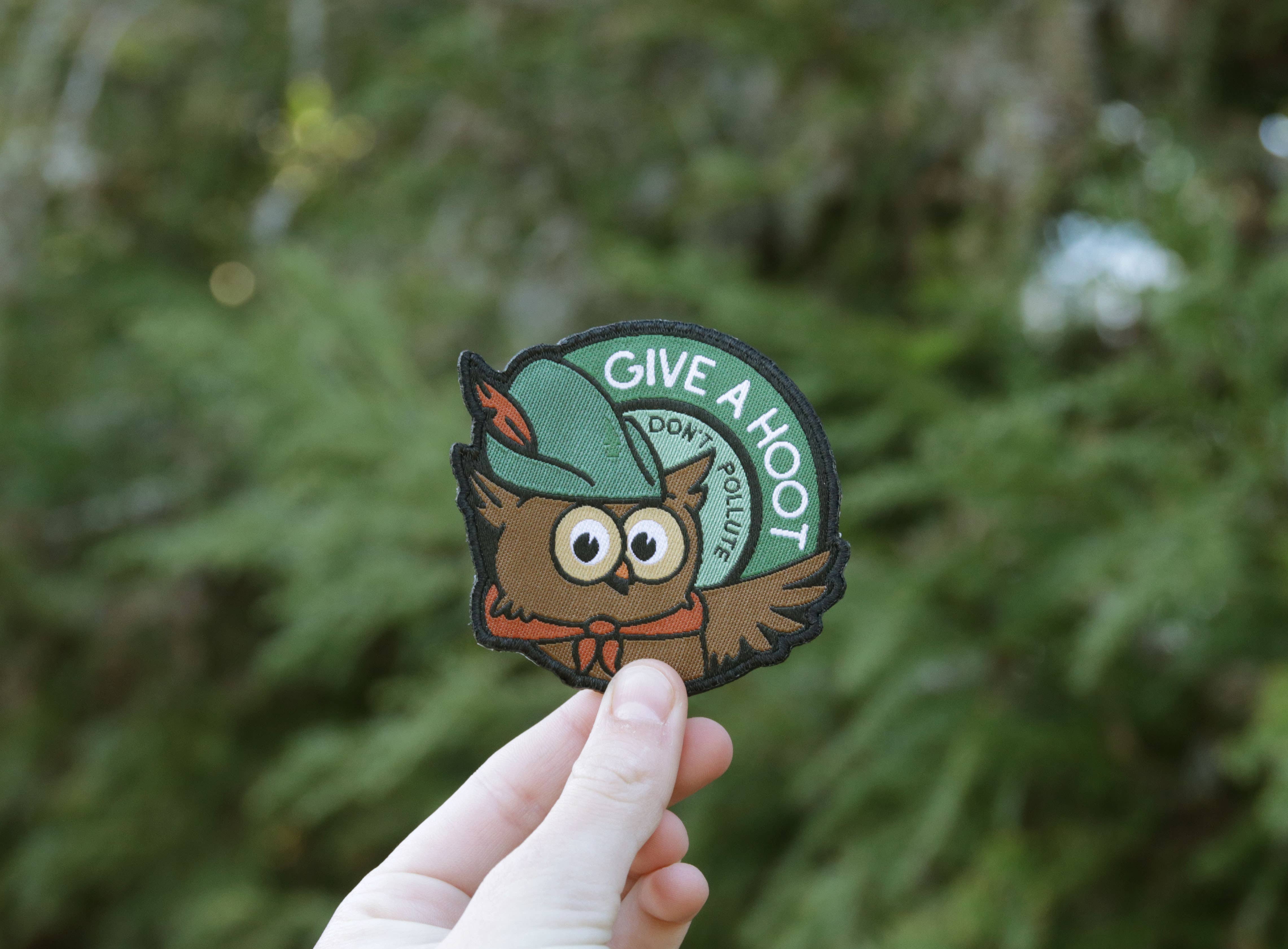 Squatchy - Wholesale Patch - Woodsy Owl, Give a Hoot Don't Pollute, Woven Patch1