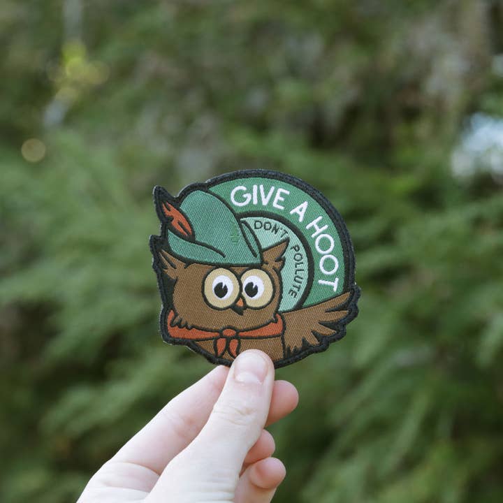 Squatchy - Wholesale Patch - Woodsy Owl, Give a Hoot Don't Pollute, Woven Patch1