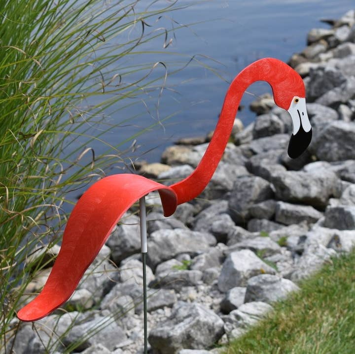 Florida Dancing Birds - Wholesale Outdoor Ornament/Decor - Watermelon Flamingo0