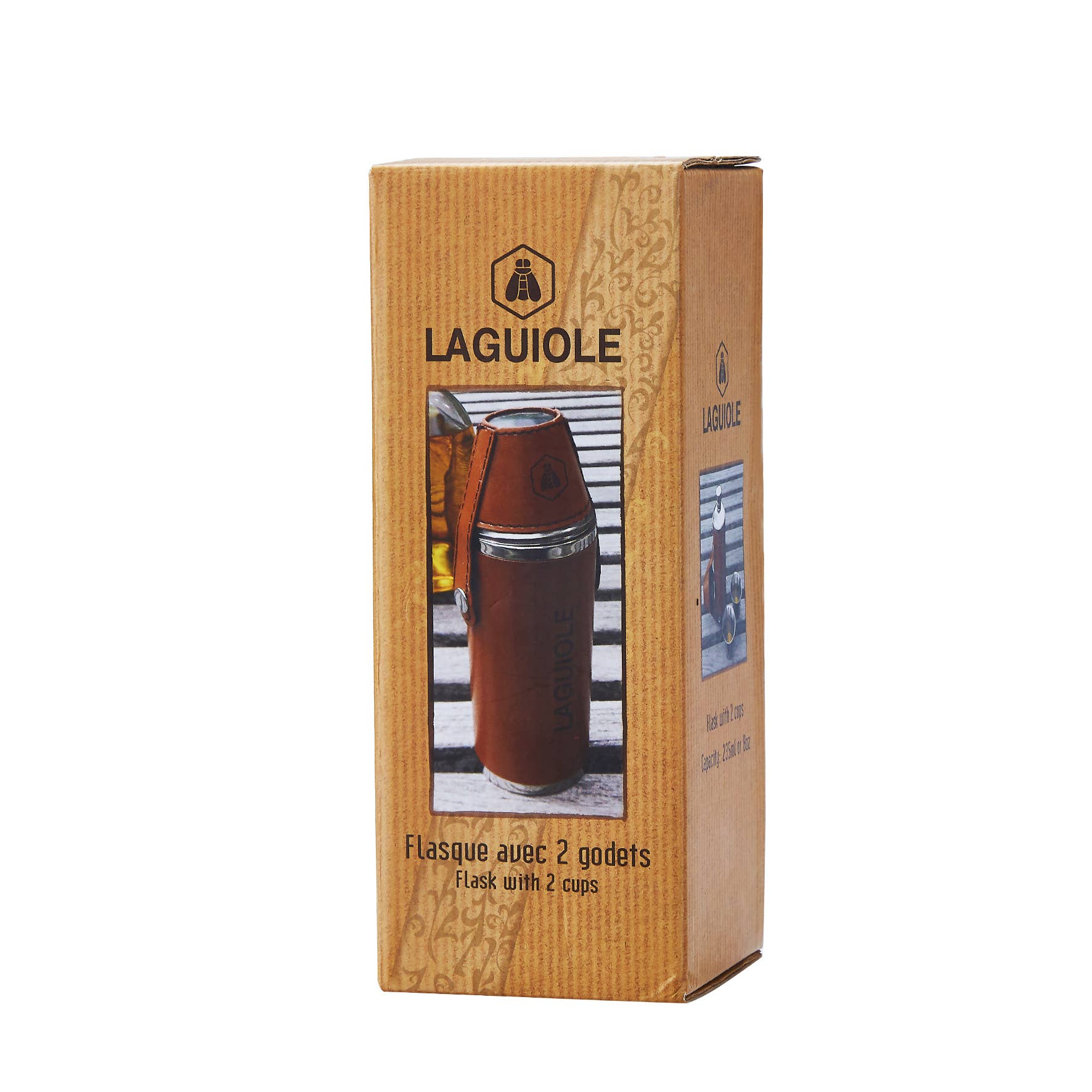 Laguiole - Wholesale Flask - Laguiole Alcohol Flask with 2 Glasses8