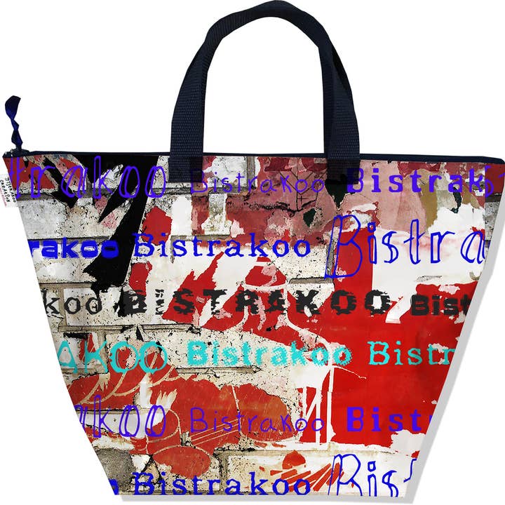 Borsa a mano Street art Bistrakoo con zip per la vendita all'ingrosso da parte di BISTRAKOO