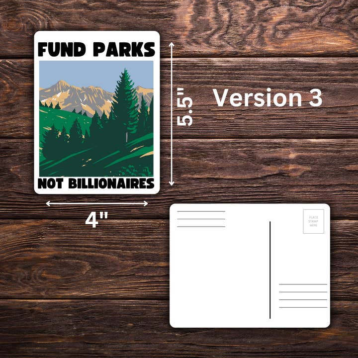 Atomic Cactus Stickers - Wholesale Postcard Set - Fund Parks Not Billionaires Bundle | Sticker & Postcard Set | Anti-Capitalist Nature Art | National Parks Advocacy | Political Stationery8