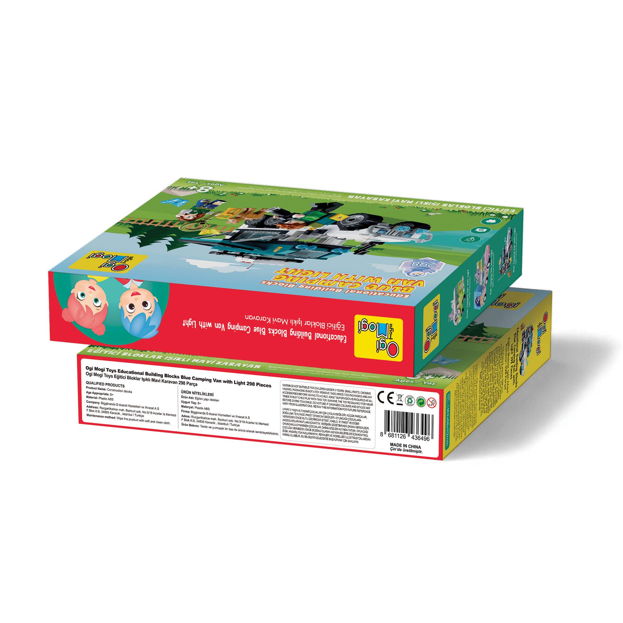 mehrfarbig Ogi Mogi Spielzeug Pädagogisches Leuchtendes Blaues Camper-Set 298 Teile, Kompatibel mit Lego für den Großhandel auf Faire5