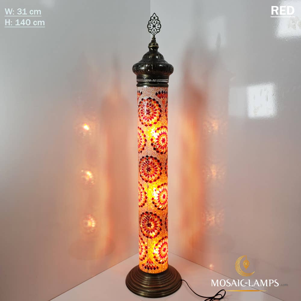 Mosaic Lamps - Wholesale Floor Lamp - W 15cm Cylinder Mosaic Floor Lamp, Turkish, Moroccan Authent19