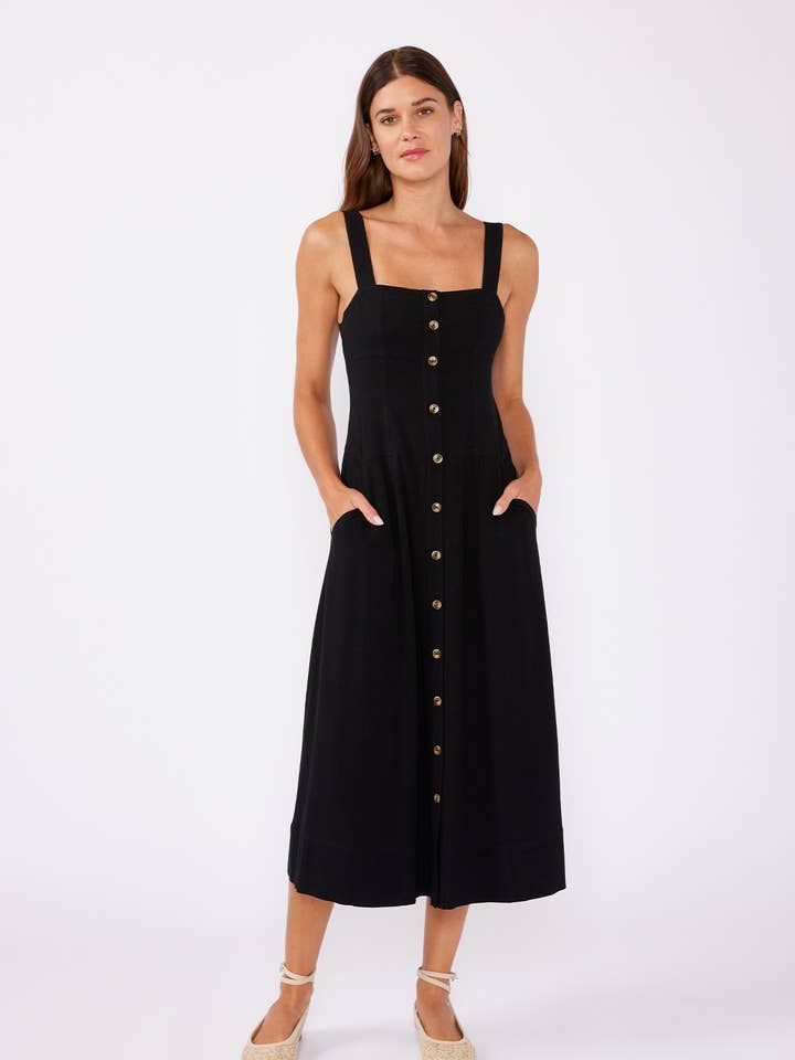 Square Neck Corset Midi Dress for wholesale by Lovestitch