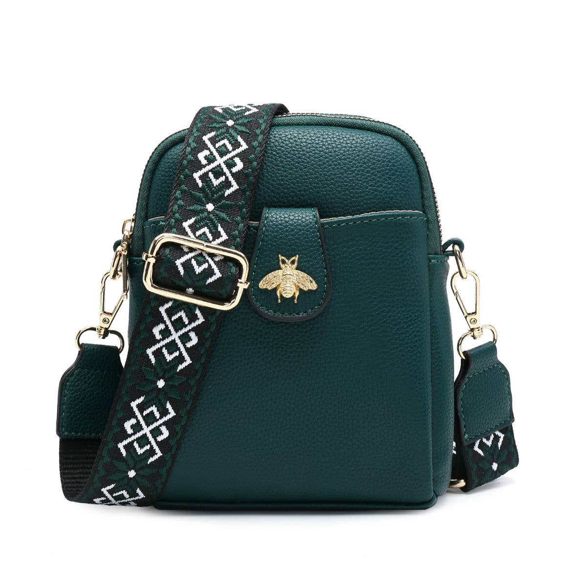 Papaya Fashion Ltd – wholesale Axelväska - Dam – B23001 Bee Cross Body Handväska med dubbla dragkedjefack upptill5