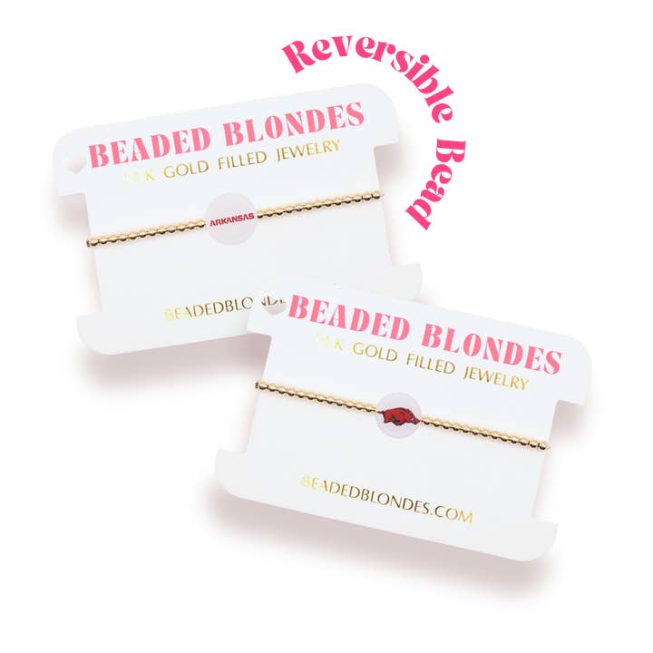 Arkansas Logo Bracelet for wholesale by Beaded Blondes