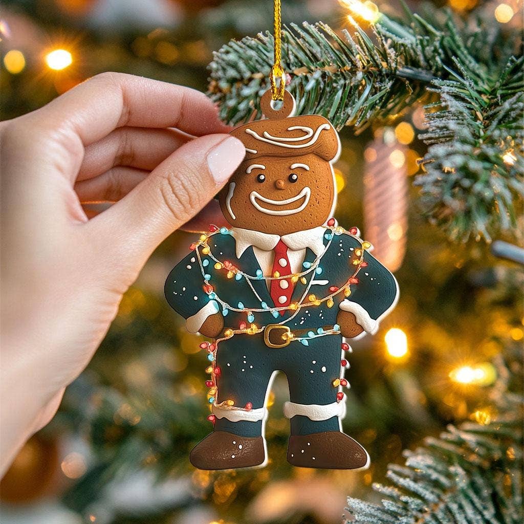 TMLECOM LTD - Wholesale Ornament - Gingerbread President Trump Ornament, Trump Christmas Gift1