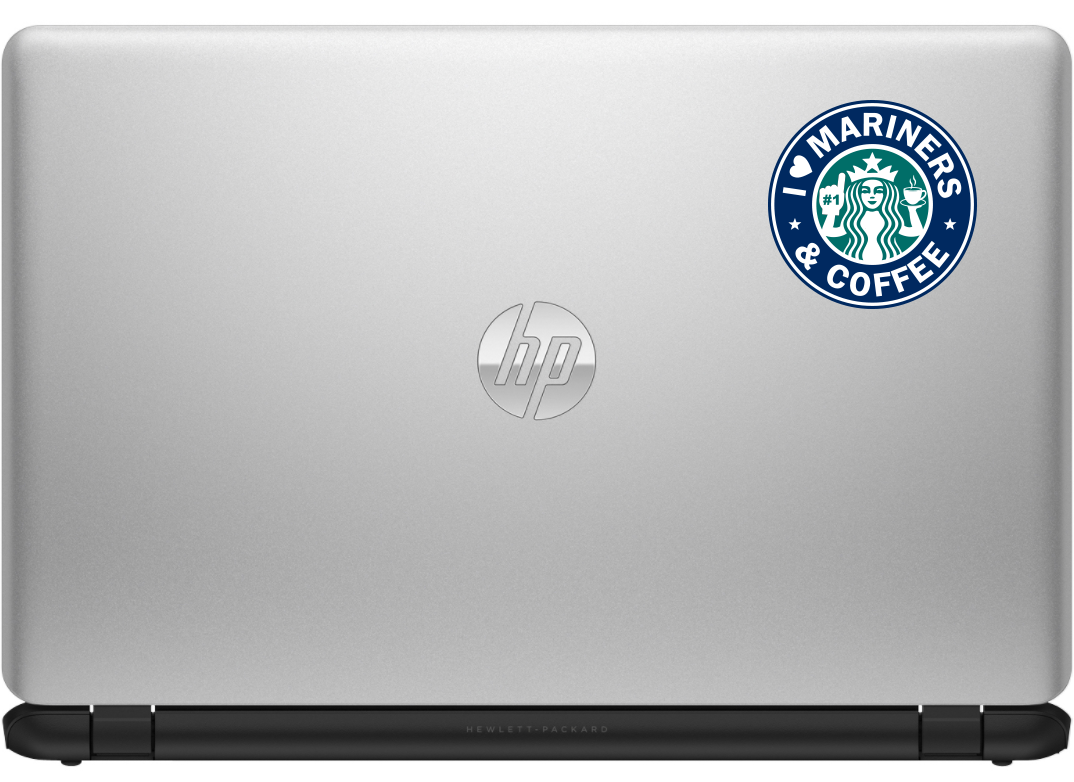 Discovery Stickers - Wholesale Sticker - I Love Mariners & Coffee Vinyl Sticker3