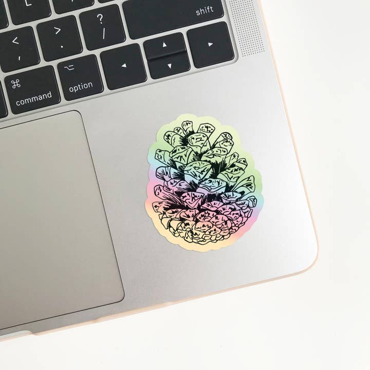 Sablewood Paper Company - Wholesale Sticker - Holographic Pine Cone (Sticker)1