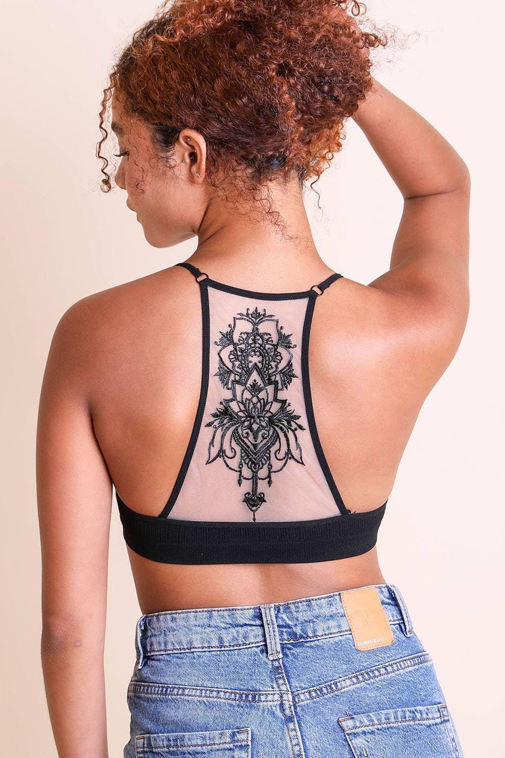 Leto Accessories - Venta al por mayor Brallete - Mujer - Leto Original - Bralette de malla con tatuaje y espalda racer