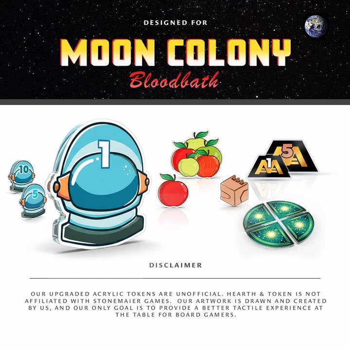 Ensemble Moon Colony Bloodbath | Jetons de jeu en acrylique pour la vente par Naytendo