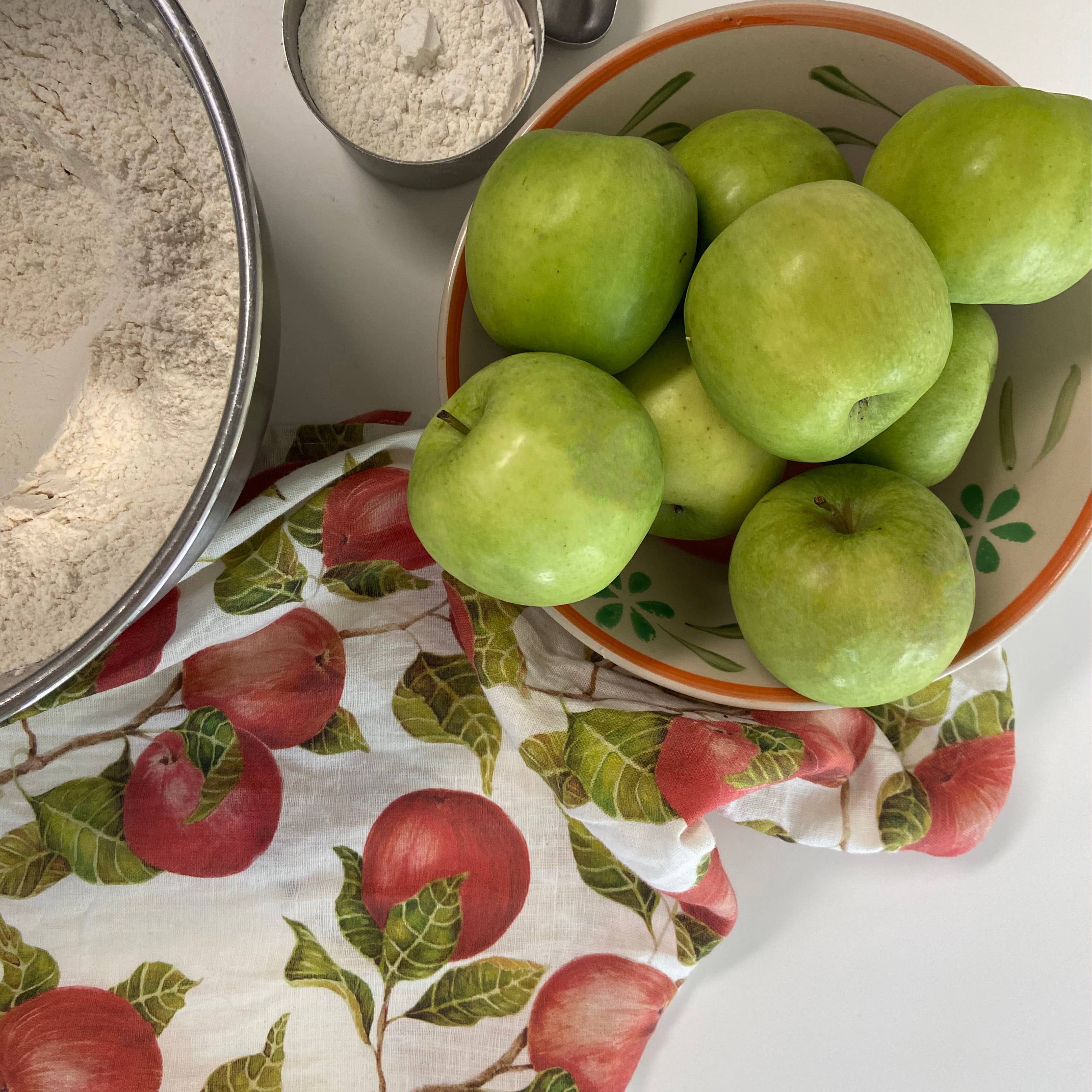 Sarah Rose - Wholesale Tea Towel - Apple Organic Linen Tea Towel2