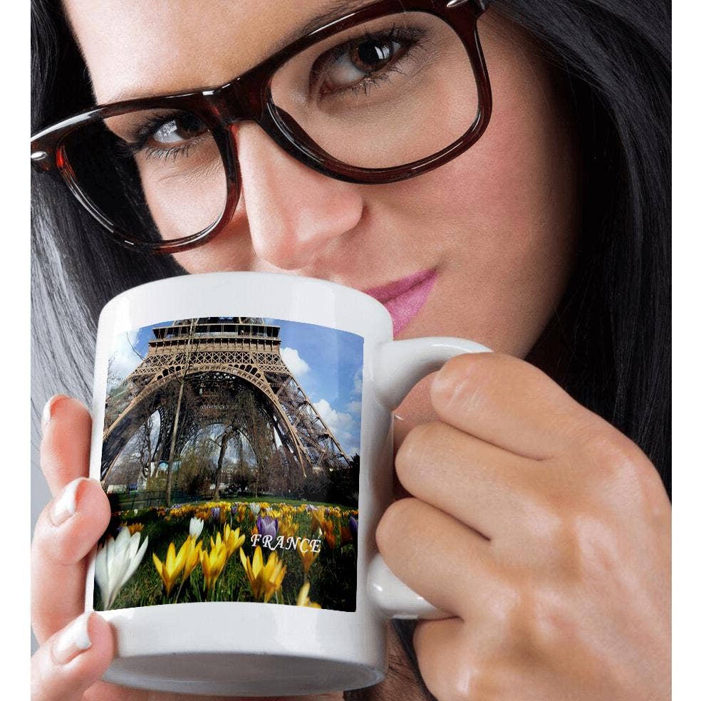 3dRose - Wholesale Coffee Mug - 3dRose, Tulips At Bottom Of Eiffel Tower, Mug9