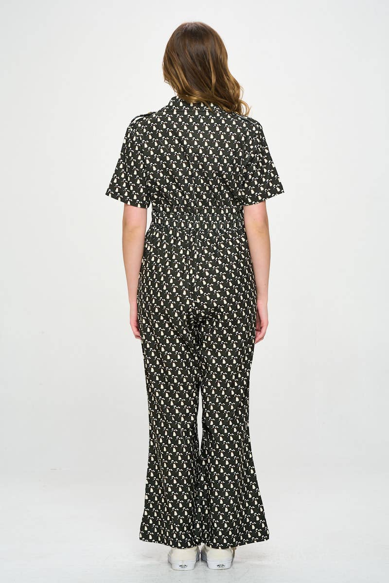 SM WARDROBE - Wholesale Jumpsuit - Women's - MUSHROOM PRINT CORDUROY  JUMPSUIT OVERALL17