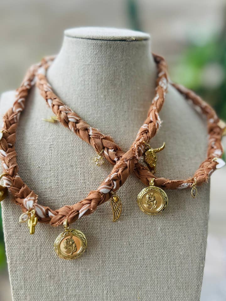 Bandana Charm Necklace Set #3 for wholesale by Boots Are My Roots