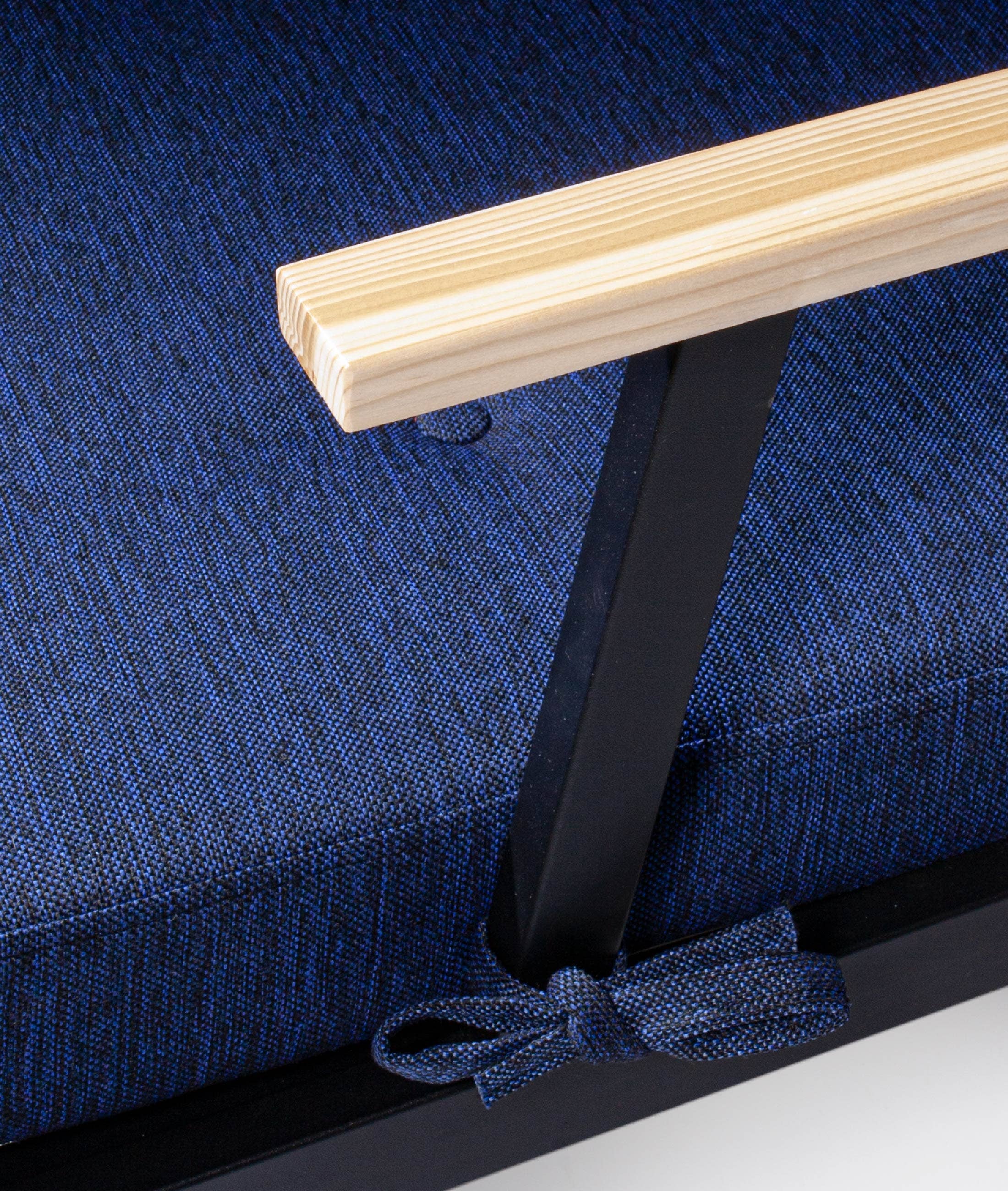 Multi Colored Koza Home Mist Navy Blue Single Garden Chair Black Skeleton 6004 Single for wholesale on Faire4