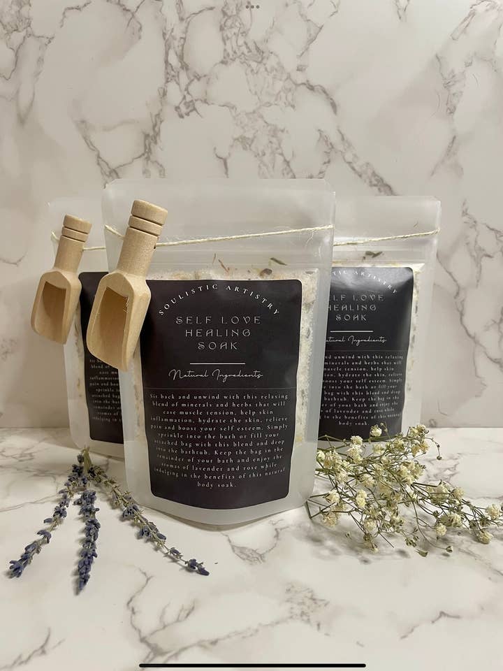 Self Love Salt Soak for wholesale by Soulistic Artistry