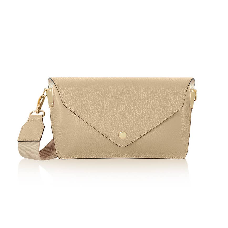 MONTTE DI JINNE - Vente Sac à bandoulière – femme - Sac bandoulière en cuir italien élégant avec sangle en toile7