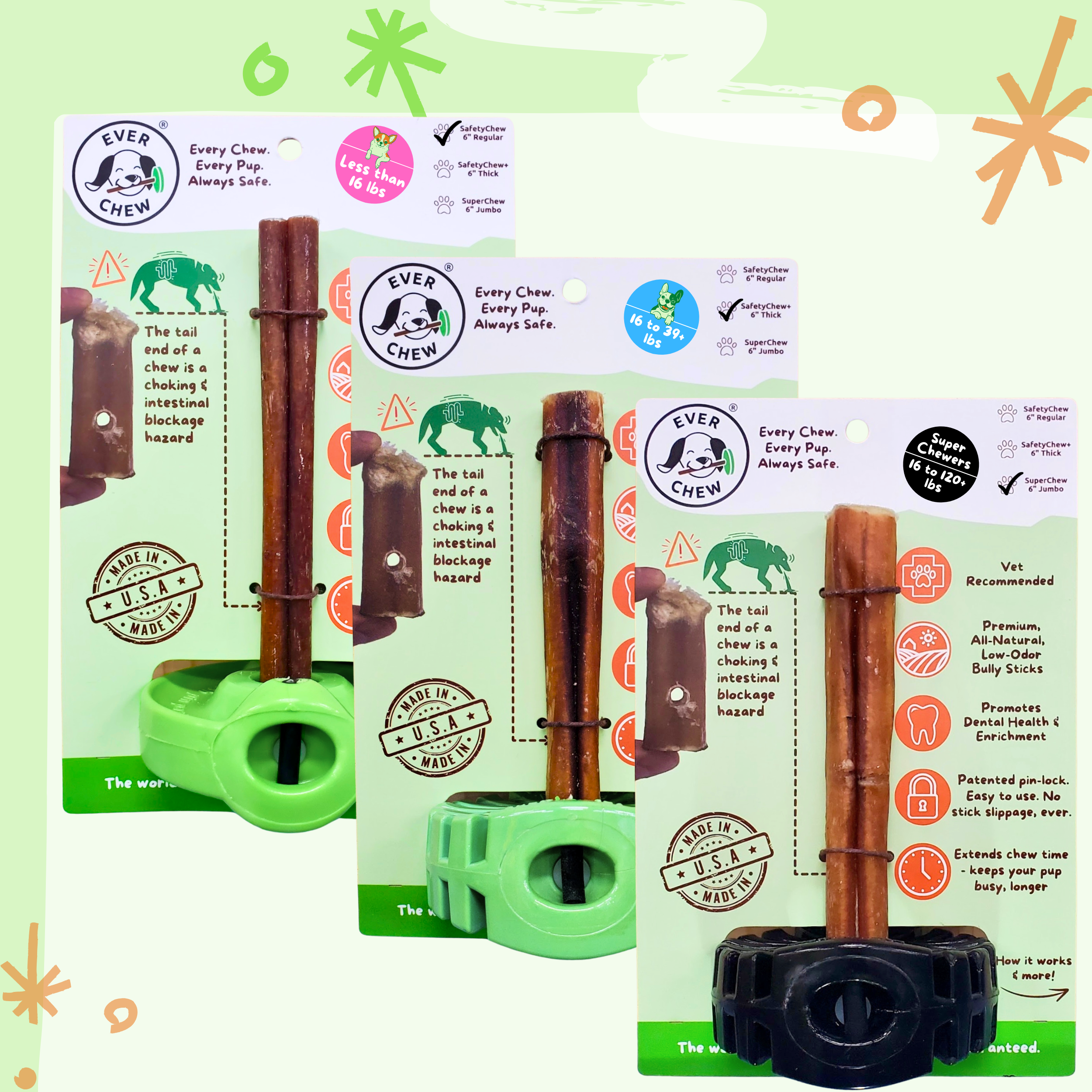 EverChew - Wholesale Pet Chew Toy - Dog - RETAIL - EverChew Bully Stick Holder Starter Packs (Singles & Cases)6