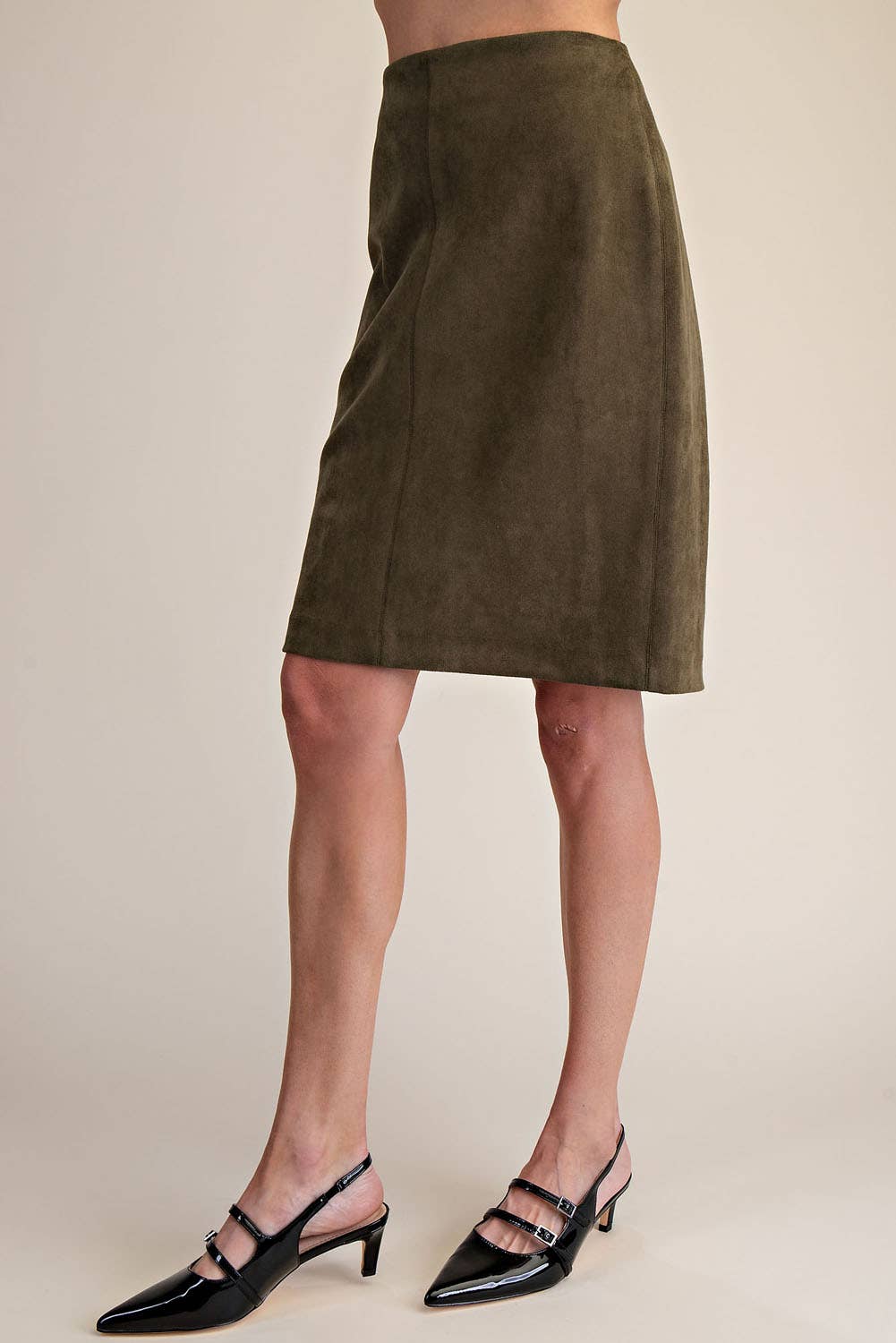 PORSHA - Wholesale Skirt - Women's - Stretch Suede Pencil Skirt18