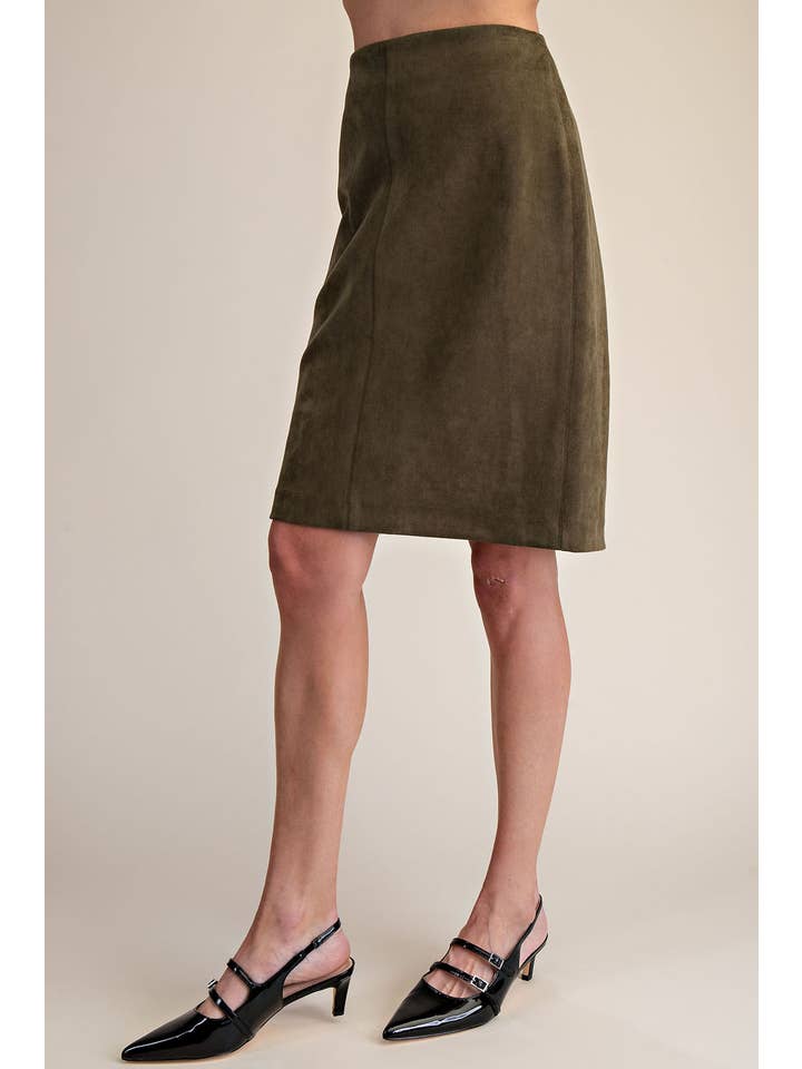 PORSHA - Wholesale Skirt - Women's - Stretch Suede Pencil Skirt18