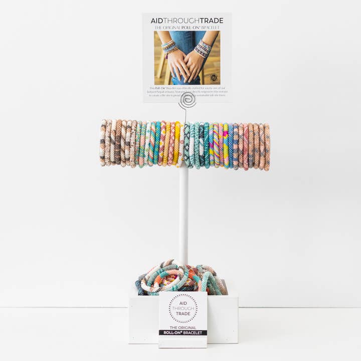Aid Through Trade - Wholesale Beaded Bracelet - The Original Roll-On® Bracelet Bubbly - Set of 12