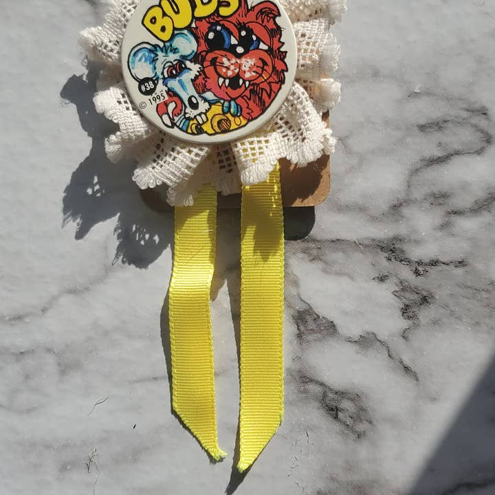 Skullduggery Studios - Wholesale Brooch - Pog upcycled pop culture brooch4