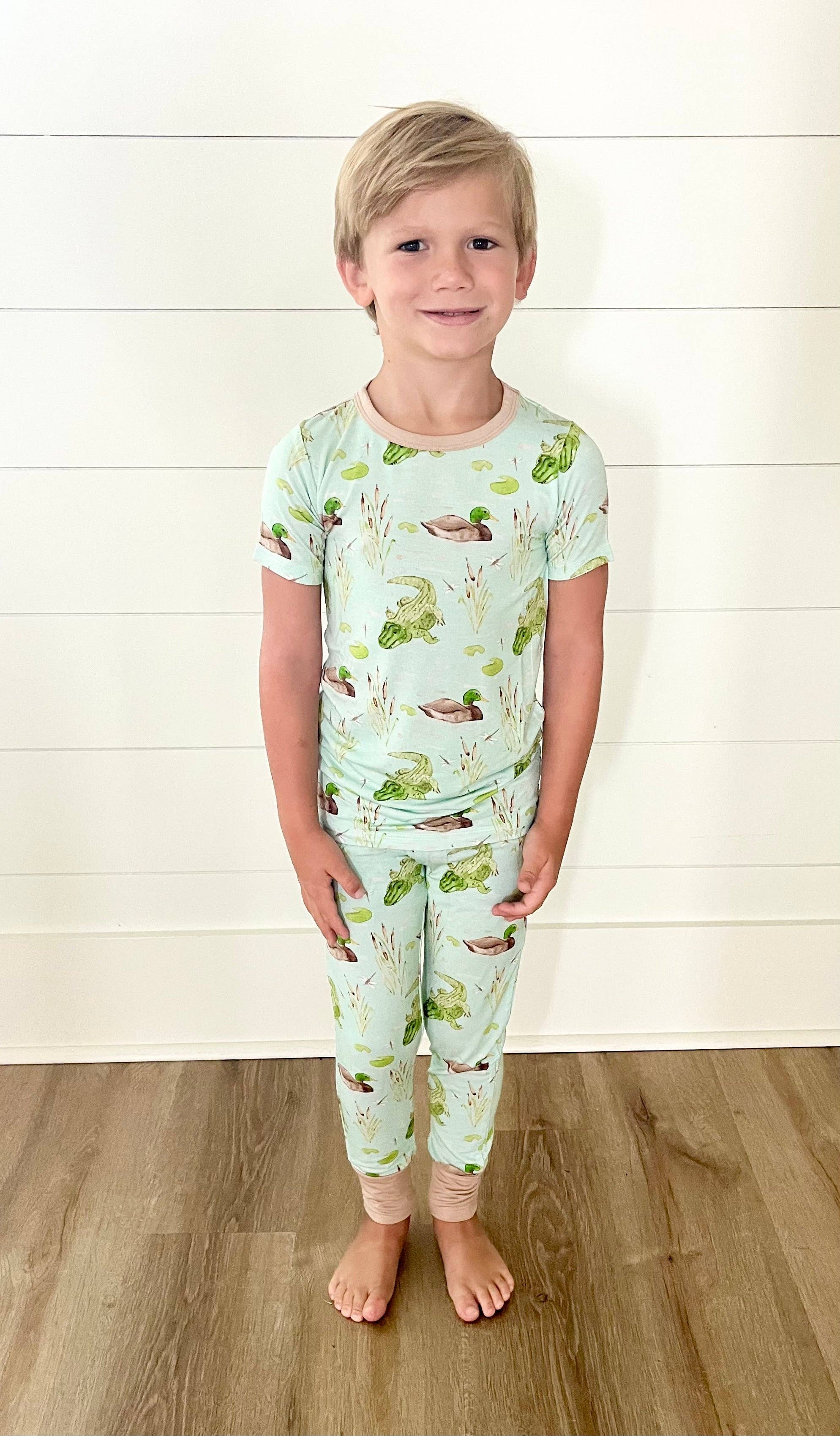 Sweet Bay Clothing - Wholesale Sleepwear Set - Kids - Ducks and Gators Two Piece Pajama Pants Set2