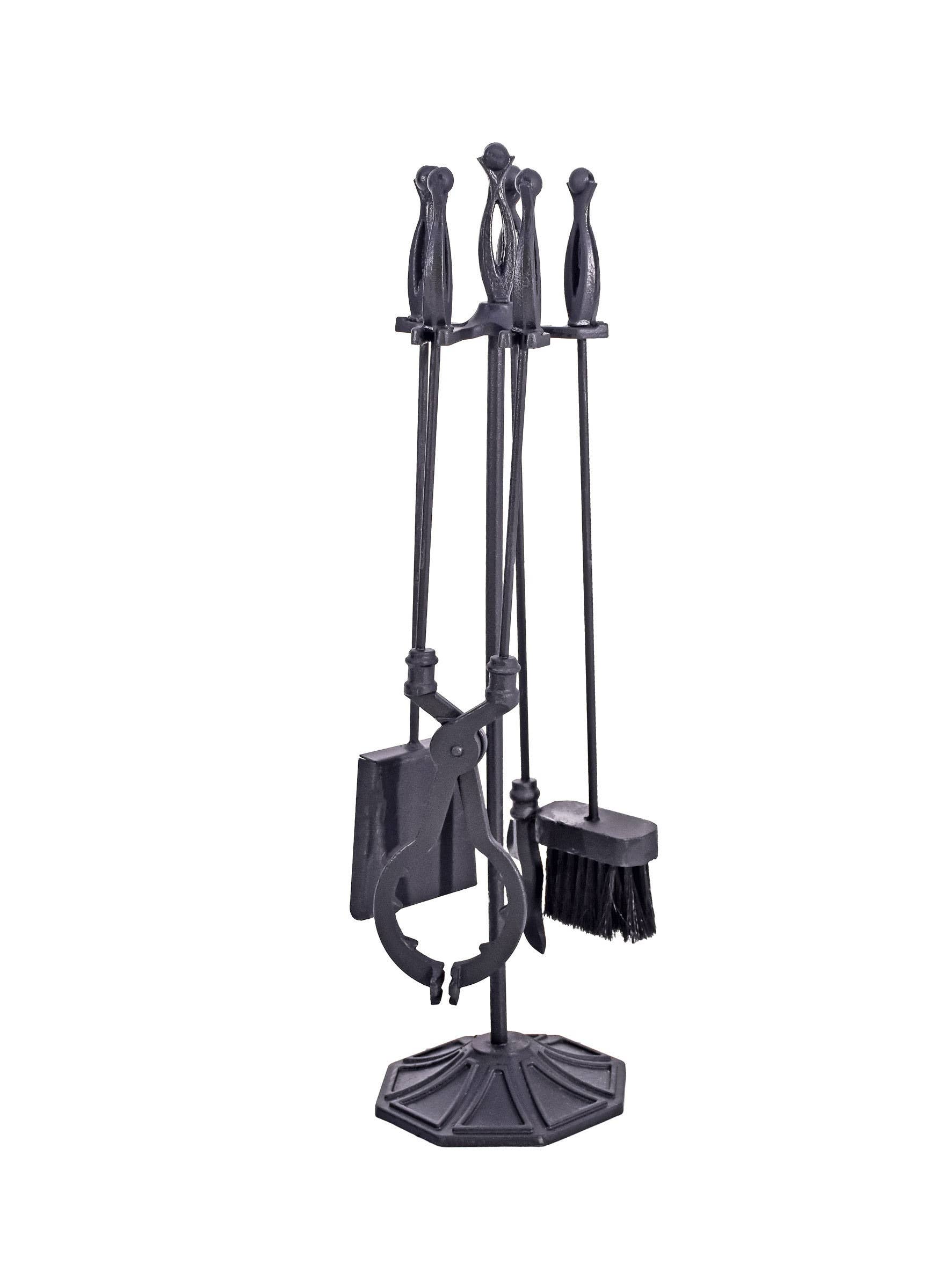 BERA DESIGN LTD - Wholesale Fireplace Screen - 100% Black Fireplace Companion Tool Set Wood holder-Ash2
