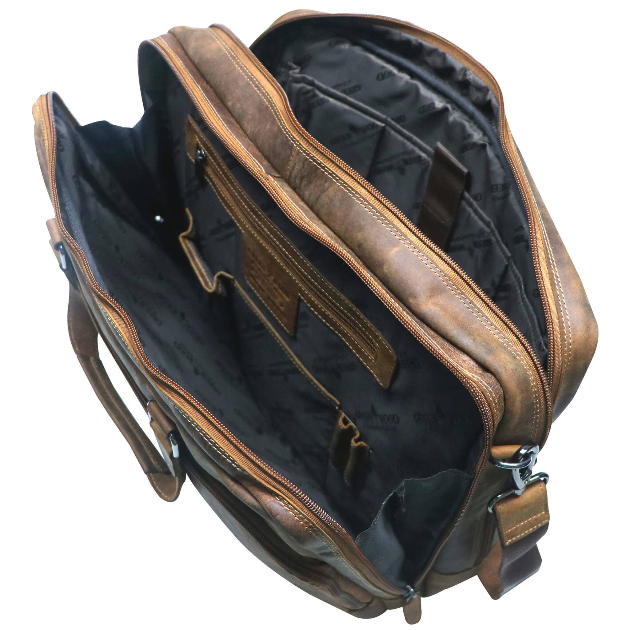 Greenwood – Mala para portátil - Unissexo por atacado – Saco para computador portátil senhora pasta castanha homem XL8