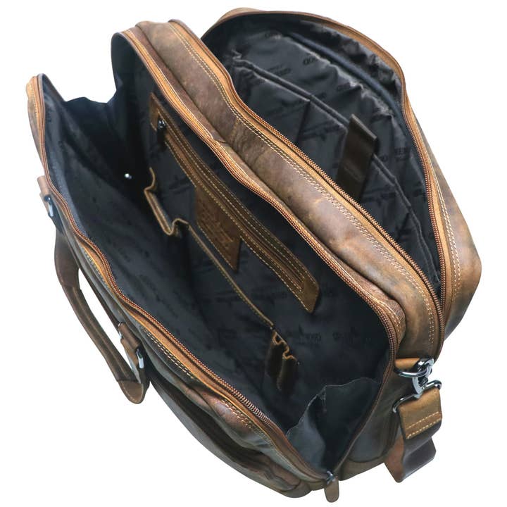 Greenwood – Mala para portátil - Unissexo por atacado – Saco para computador portátil senhora pasta castanha homem XL8