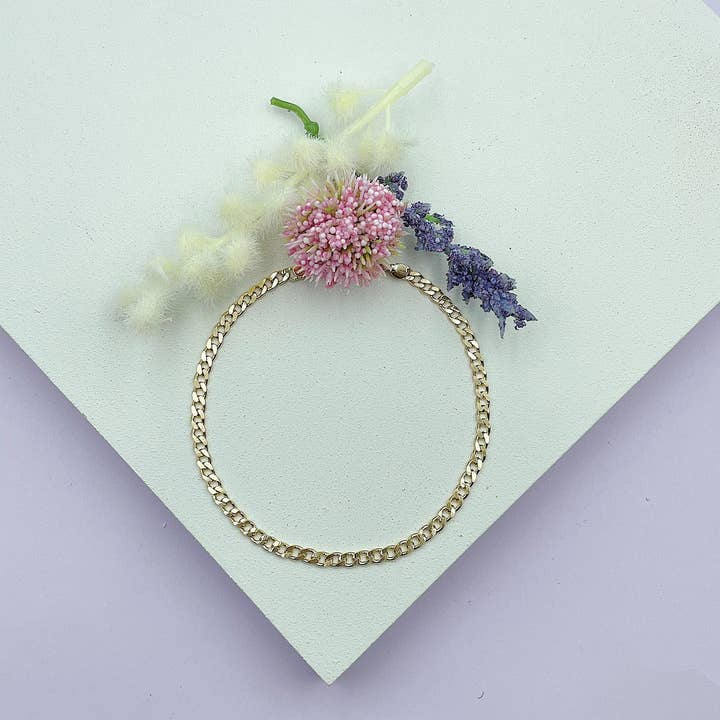 Cuban Link Chain Anklet - Secure Clasp for wholesale by Cherie by Cherie