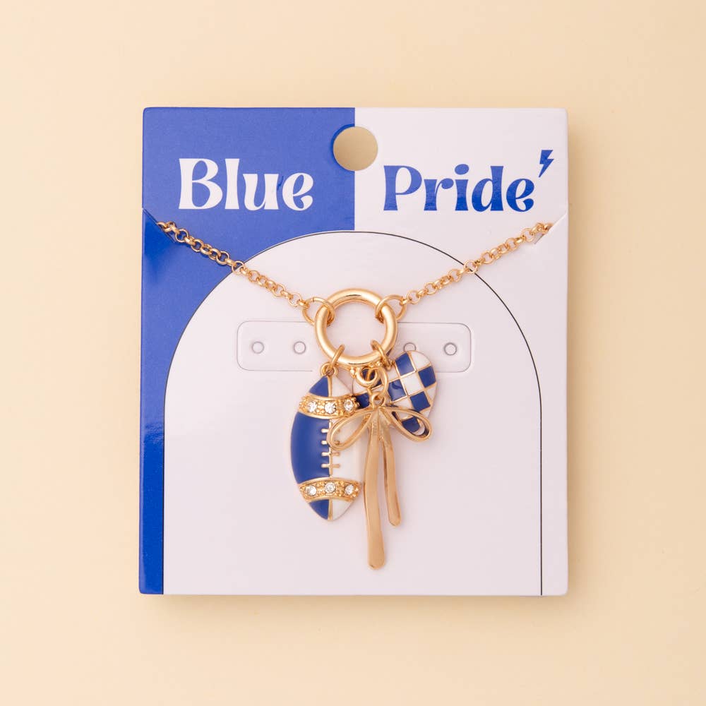 SP Sophia Collection - Wholesale Pendant/Charm Necklace - Game Day Multi-Charm Necklace0