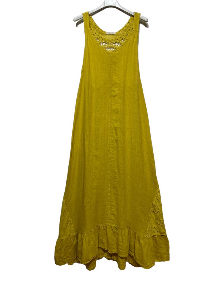 LINEN & COTTON HOUSE - Wholesale Dress - Women's - 8521LONG DRESS IN LINE SUMMER CLOTHING