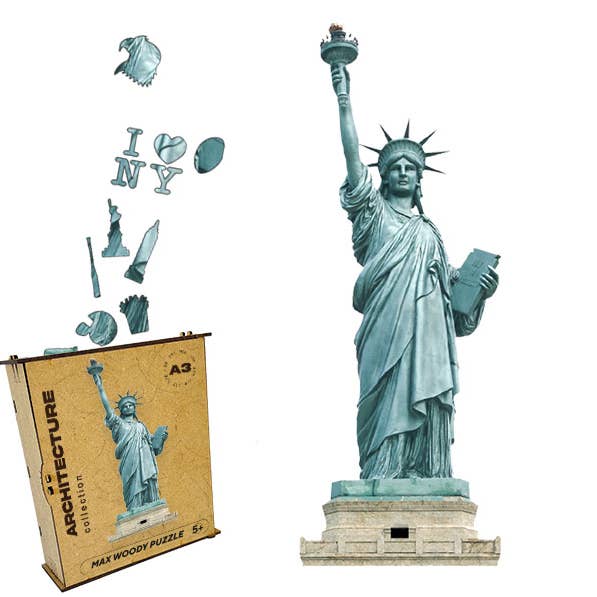 Wood Jigsaw Puzzle For Adults Statue of Liberty L Size for wholesale by Max Woody™