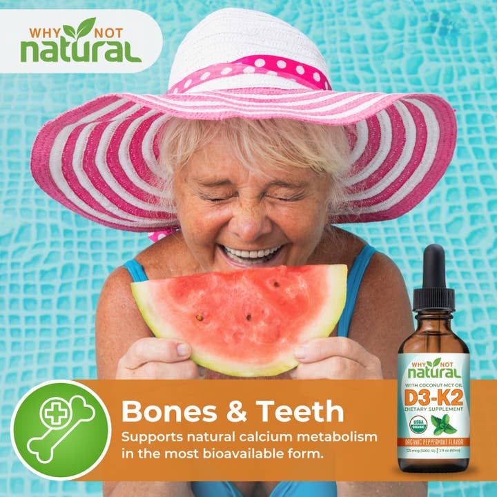WhyNotNatural - Wholesale Oral Supplement/Vitamin - Organic Vitamin D3 Liquid Drops with K2 (MK-7)5