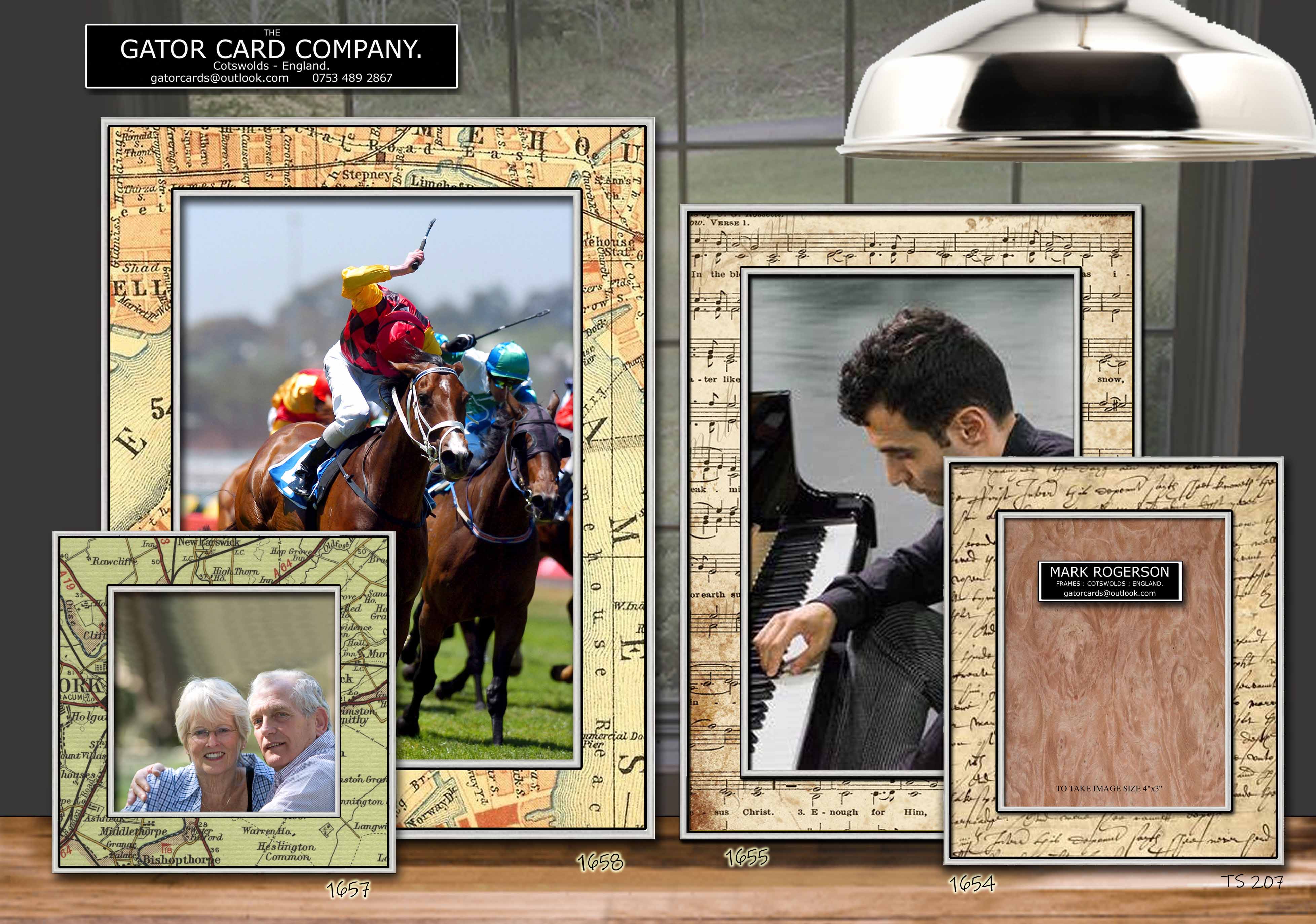 Gator cards - Wholesale Picture Frame - 1657 Map Paper Veneer 6"x4" Photo Frame.3