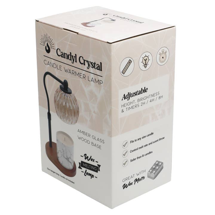 Candyl – Aquecedor de cera por atacado – Lâmpada Aquecedor de Velas - Vidro de Cristal e Base de Madeira - Preto6