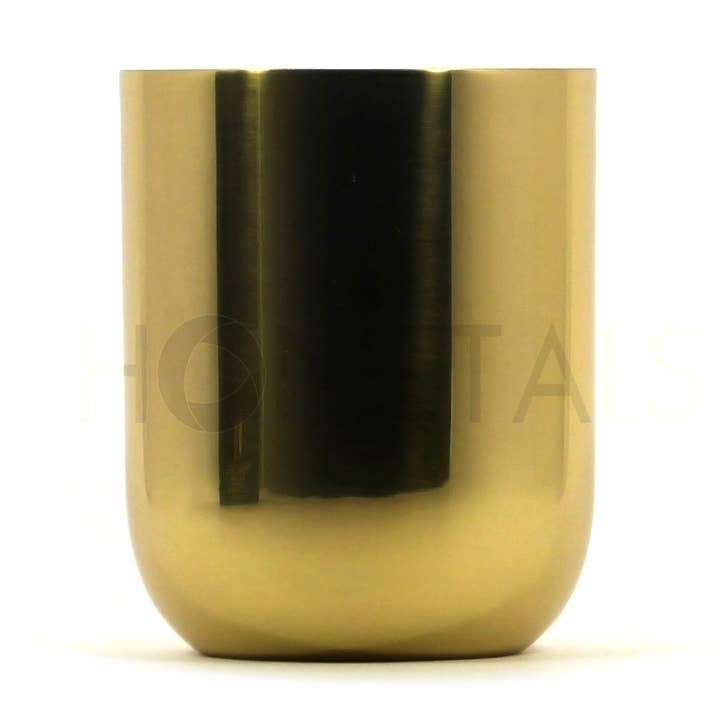 Large Golden Candle Vessel For 450g Wax And 2-3 Wicks for wholesale by Wholesale Hometals