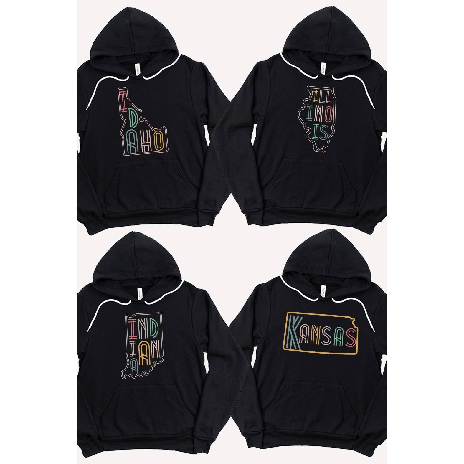 Kissed Apparel – wholesale Hoodie – Women's – Neon State Shape Graphic Hoodies4